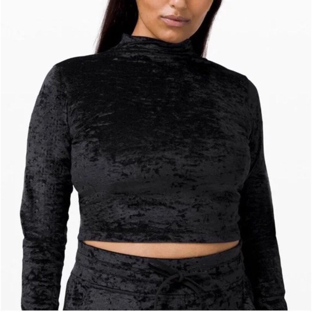 Lululemon All Aligned Mock Neck Long Sleeve Crop top